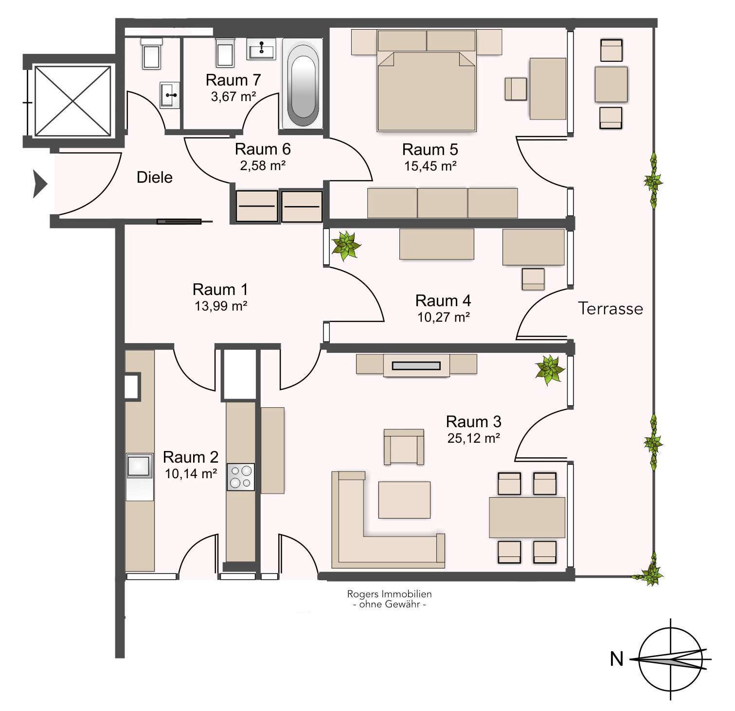 Grundriss Solln Wohnung