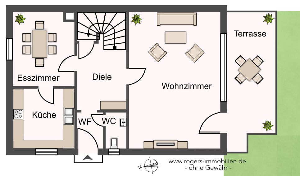 Grundriss vom Erdgeschoss